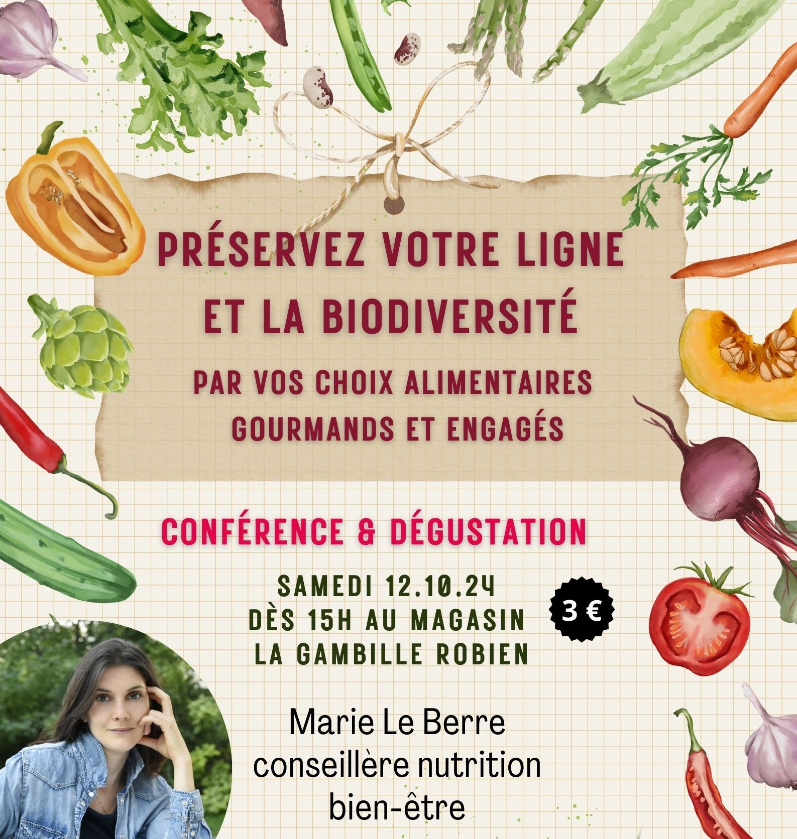 conf degustation PRESERVEZ votre ligne et la BIODIVERSITE